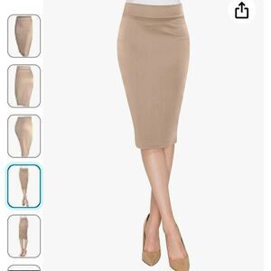 Primark XL pencil skirt, beige, nude stretch body on